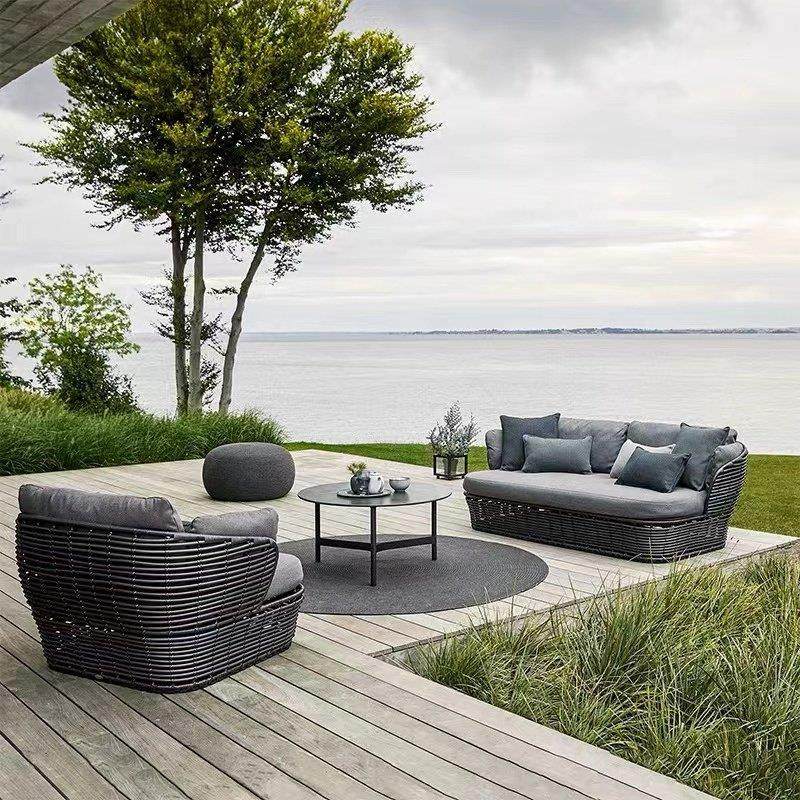 莫家户外藤编沙发室外酒店别墅设计师东南亚茶几组合庭院室外家具,淘宝优惠券,粉丝福利购,淘宝优惠卷