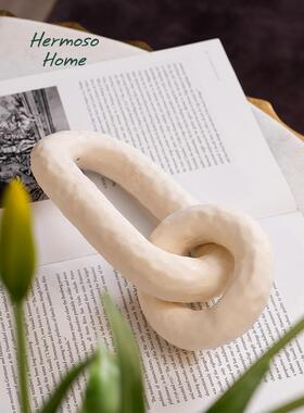 Hermoso互锁Guth岩礁白色陶瓷装饰品客厅桌面入口书房酒柜装饰