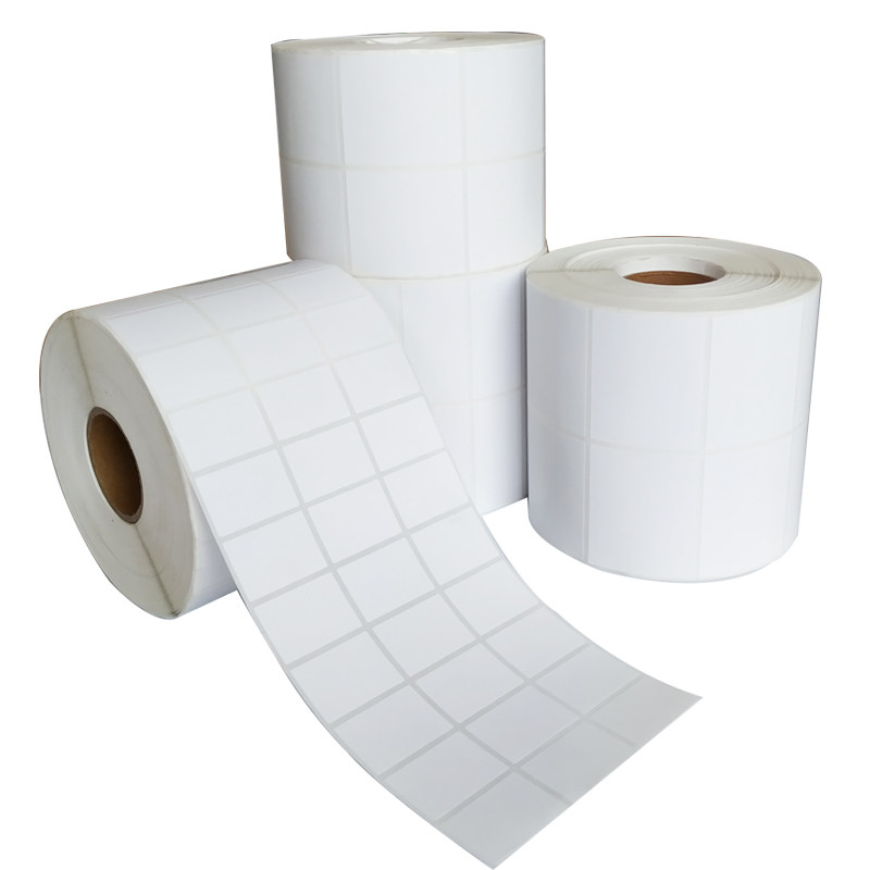 Coated paper self-adhesive label printing barcode certificate blank barcode paper roll plus sticker can be customized