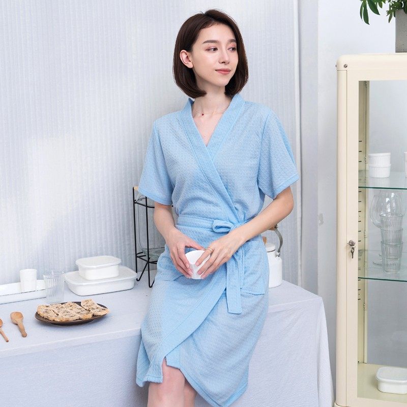 春秋季睡袍女情侣浴袍薄款睡衣女睡裙夏季男士短袖中长款家居服,淘宝优惠券,粉丝福利购,淘宝优惠卷