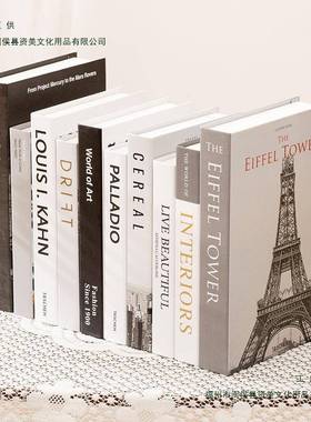 假书摆件装饰书仿真书摆件书本高级轻奢拍摄拍照道具书英文书模型