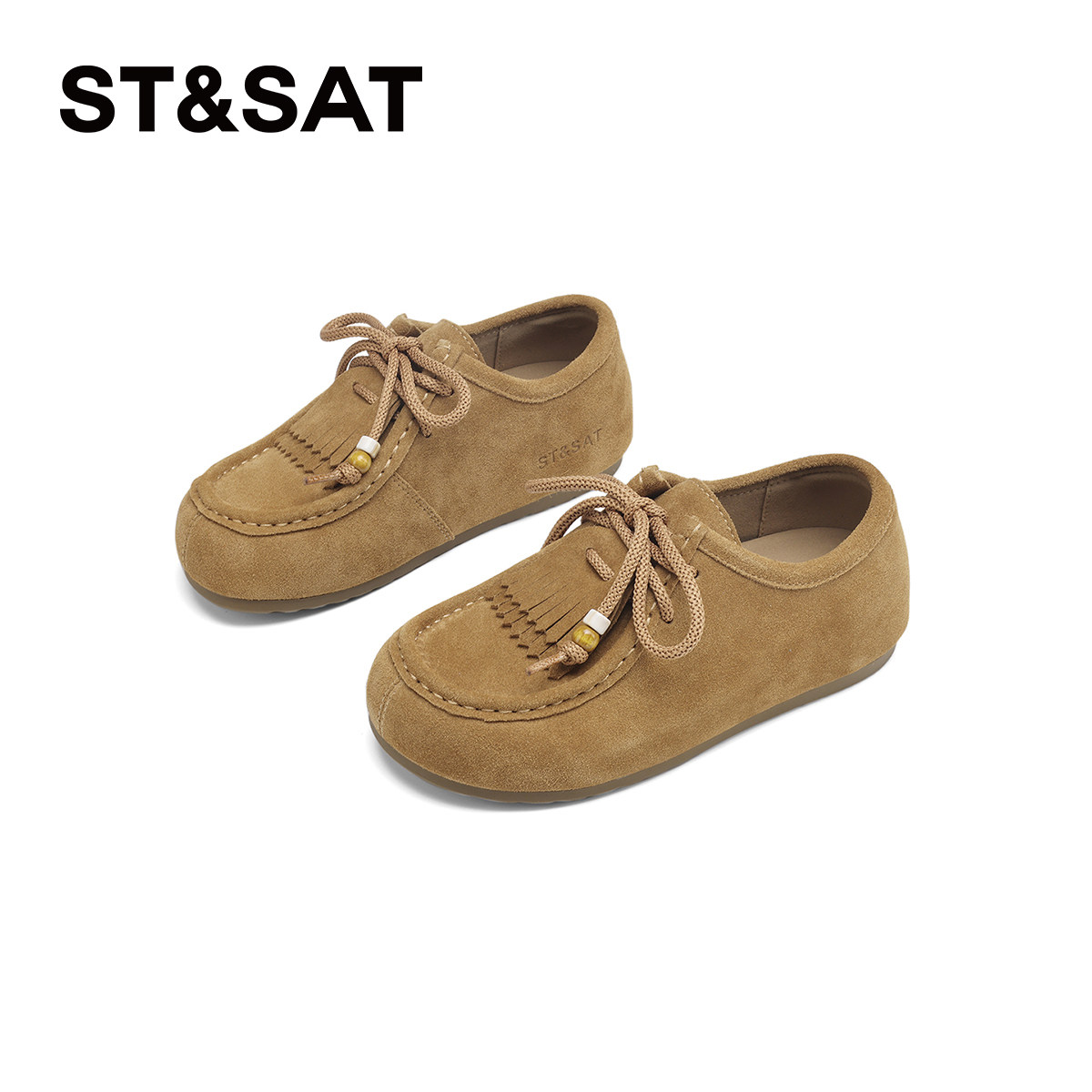 星期六复古真皮勃肯鞋女款2026春季新款一脚蹬豆豆鞋博肯鞋袋鼠鞋,淘宝优惠券,粉丝福利购,淘宝优惠卷