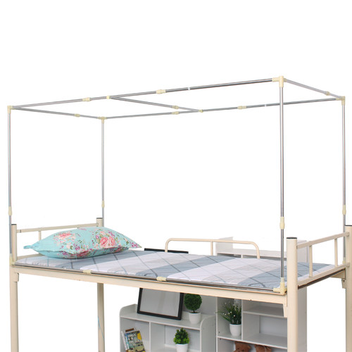 宿舍上铺床帘支架可伸缩寝室上床床架单人床学生蚊帐架子加粗杆子 - 图3