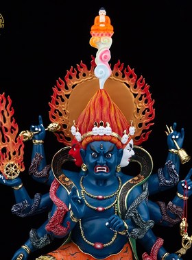 优选16寸密迹金刚秽迹金刚神像敦煌彩密彩树脂风水桌面工艺品手工