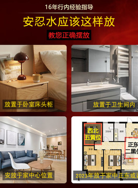 安忍水瓶子床头朝西摆件厕所在西北解决卫生间五帝钱五黄二黑安仁