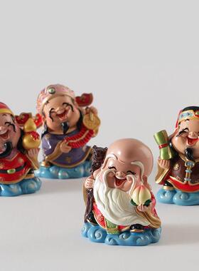 小神仙桌面摆件车载月老文昌关公送子观音家居装饰品创意生日礼物