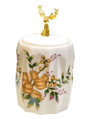 陶瓷牙签筒欧式家用牙签罐创意牙线盒棉签收纳盒桌面家居装饰摆件