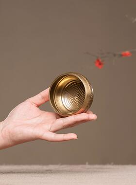 尼泊尔手编墙工铸造碗音钵冥想静心瑜伽头疗音疗佛音花纹梵音颂钵