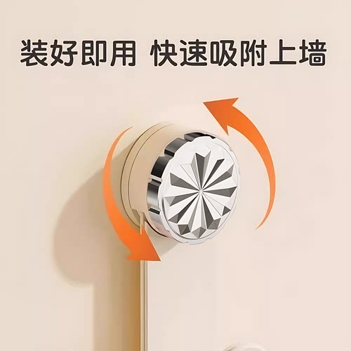 奶油吸盘旋转锅盖架壁挂式免打孔厨房置物架收纳挂架菜板架砧板架 - 图2