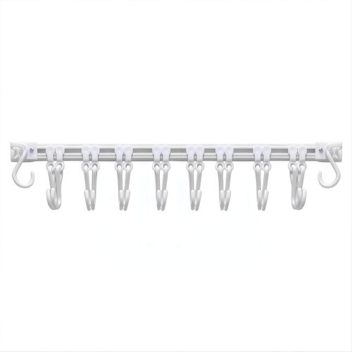 厨房收纳滑动轨道挂钩柜门收纳挂钩神器免打孔橱柜门后收纳置物架 - 图3