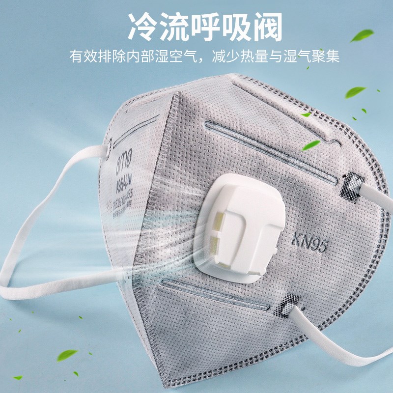 安美尚kn95活性炭口罩 防有机气体装修异味防飞沫粉尘A9541V 25只 - 图1