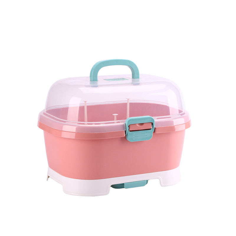 放宝宝奶瓶收纳箱儿童餐具碗筷储存收纳盒带盖沥水架防尘婴儿用品,淘宝优惠券,粉丝福利购,淘宝优惠卷