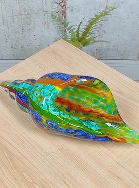 优选海螺烟缸摆件琉璃工艺品产地淄博烛之砂现代简约茶几家居装饰