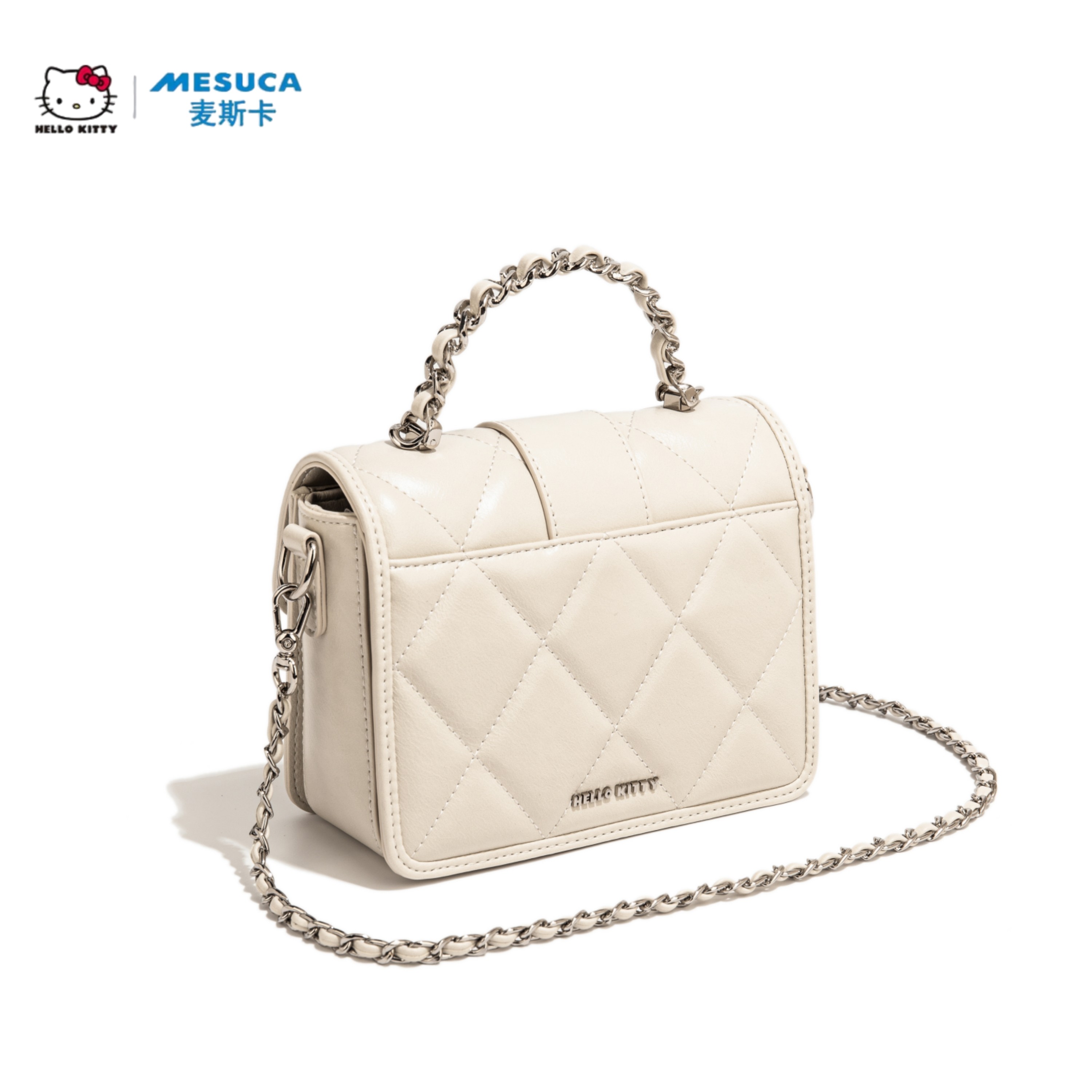 三丽鸥HelloKitty小方包菱格链条单肩包包女ins高级感手提斜挎包,淘宝优惠券,粉丝福利购,淘宝优惠卷
