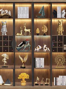 现代轻奢高档酒柜餐边柜摆件创意客厅办公室家居软装室内装饰品
