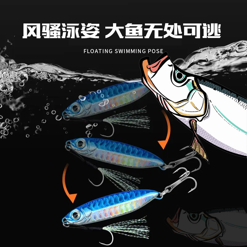 秋冬翘嘴专业级口粮板蓝刀铁板远投全水层路亚饵天天爆箱铁板 - 图0