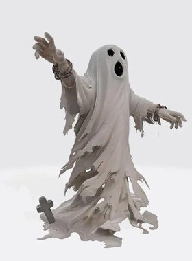 跨境新品 Halloween Ghost Statue 万圣节树脂幽灵鬼魂雕像桌面