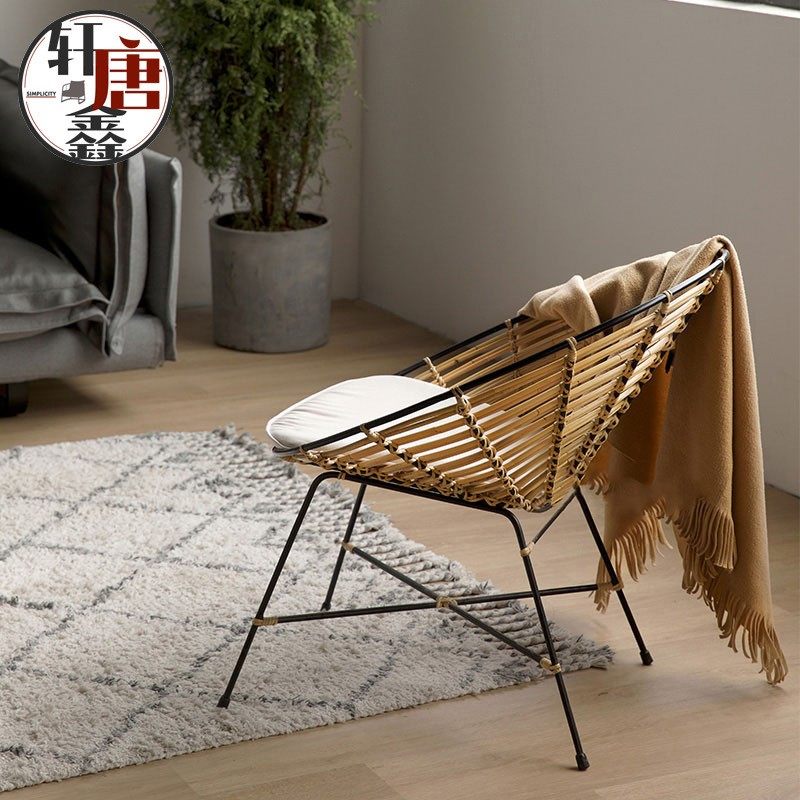 民宿客厅简约阳台户外藤椅藤编家具 铁艺创意藤椅子 天然藤休闲椅,淘宝优惠券,粉丝福利购,淘宝优惠卷