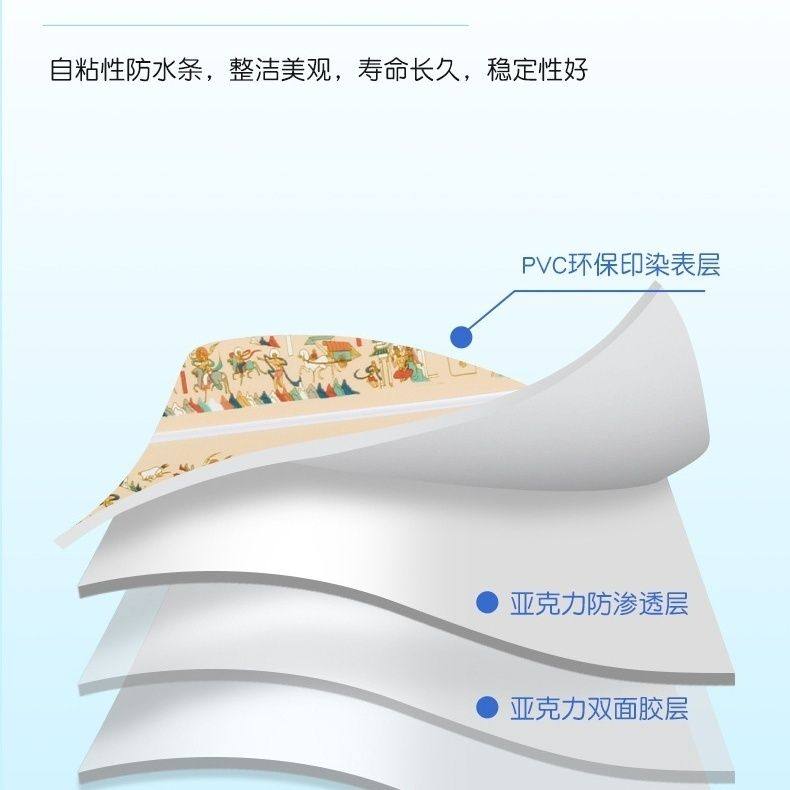 升级强力背胶印花防霉贴纸防水防潮适合餐厅厨房卫生间一擦即干净,淘宝优惠券,粉丝福利购,淘宝优惠卷