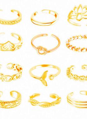 脚趾戒脚戒指女脚趾环脚指瑜伽脚戒指女款足戒脚趾头戒子开口网红