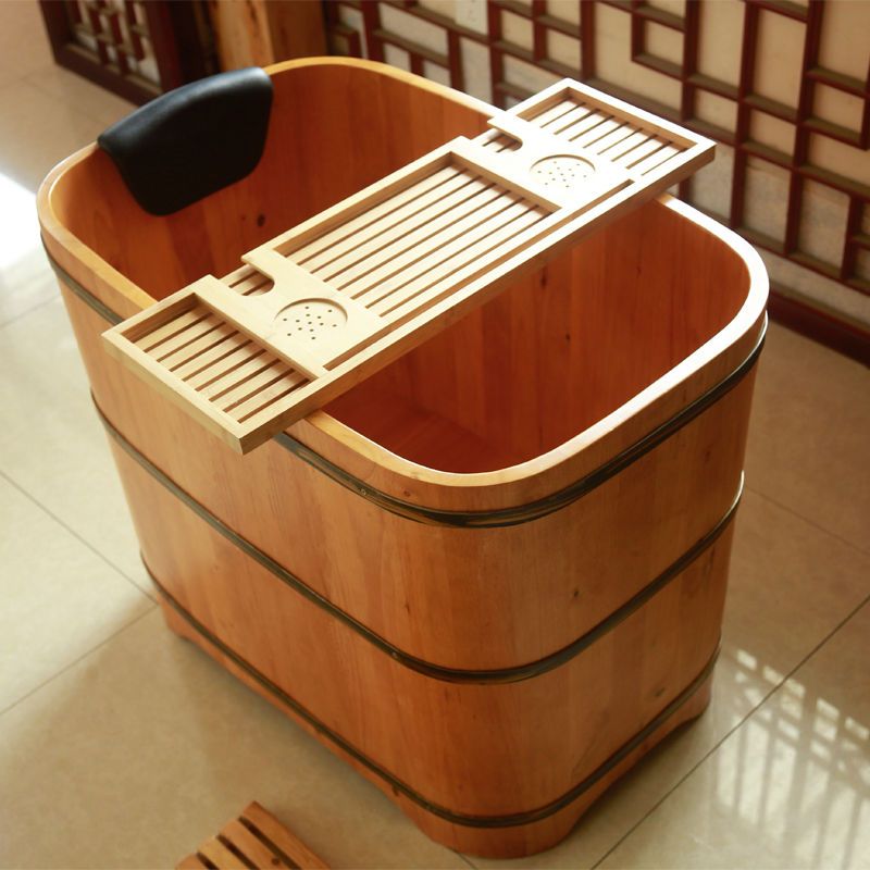 精品橡木木桶浴桶泡澡桶成人沐浴缸小户型实木洗澡盆大人家用全身 - 图3