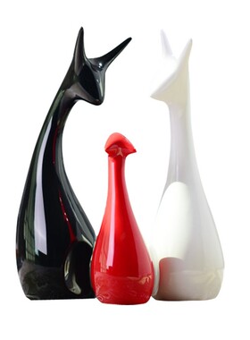 家居饰品婚房摆设新家装饰创意结婚礼物 电视柜陶瓷摆件