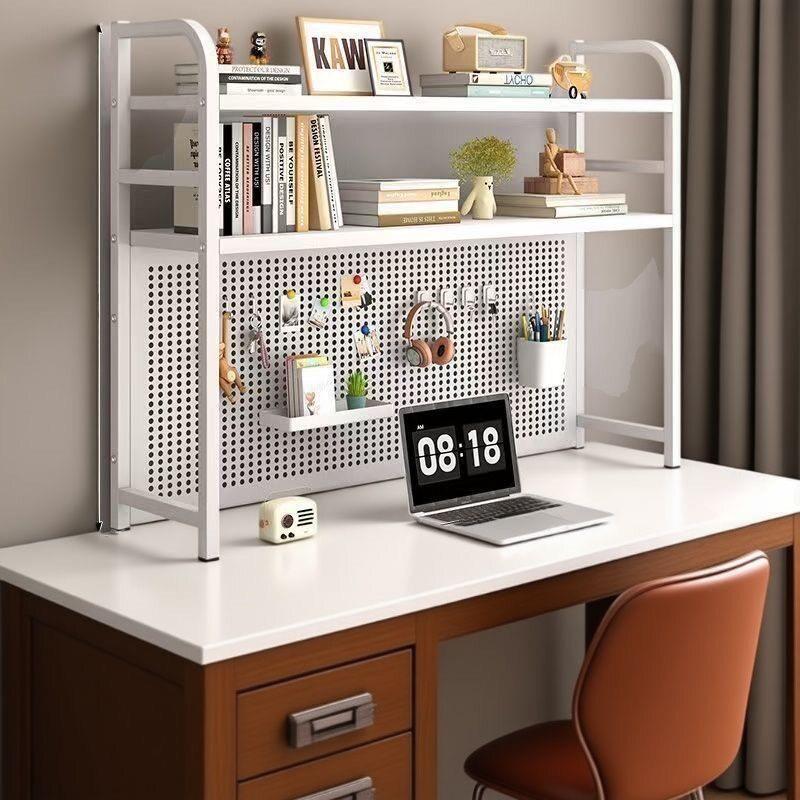 Desktop perforated board bookshelf multi-layer storage rack iron desk storage rack student dormitory public storage rack