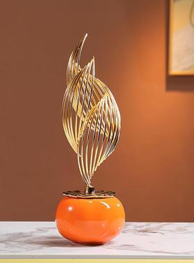 事事如意柿子摆件发财树摇钱树客厅酒柜前台柜台装饰品搬新家礼品