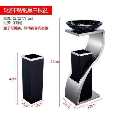 酒店宾馆大堂电梯口立式垃圾桶宾馆灭烟不锈钢垃圾桶S形新概念,淘宝优惠券,粉丝福利购,淘宝优惠卷