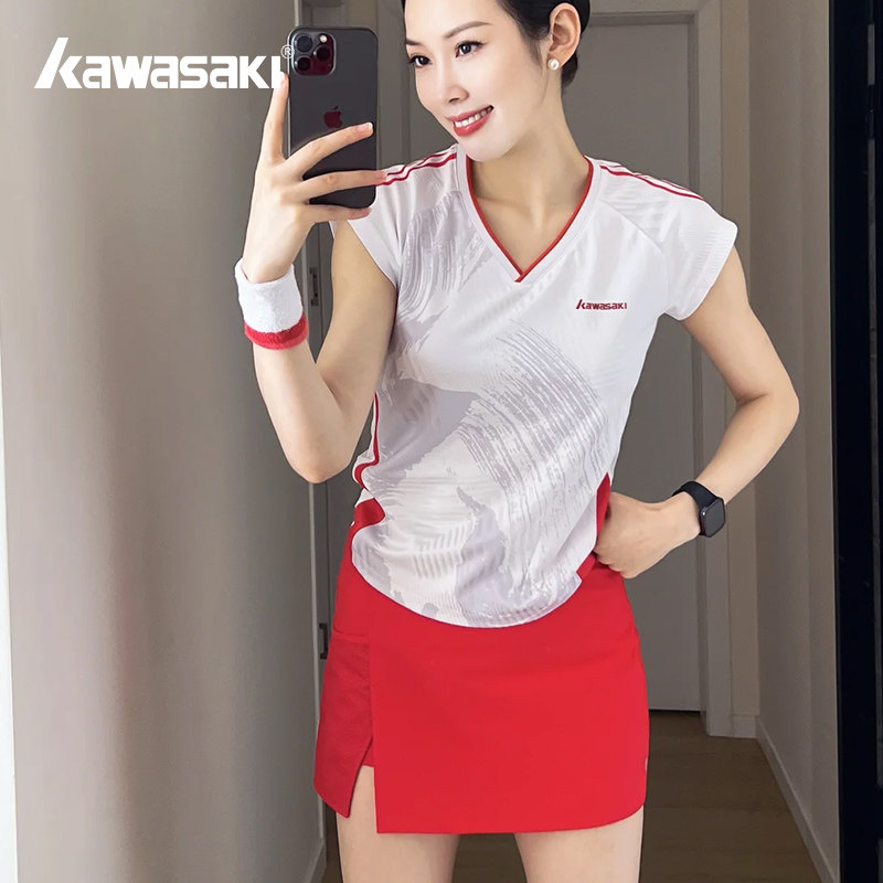 kawasaki川崎羽毛球服男女运动套装飞天速干衣运动短袖T恤短裤,淘宝优惠券,粉丝福利购,淘宝优惠卷