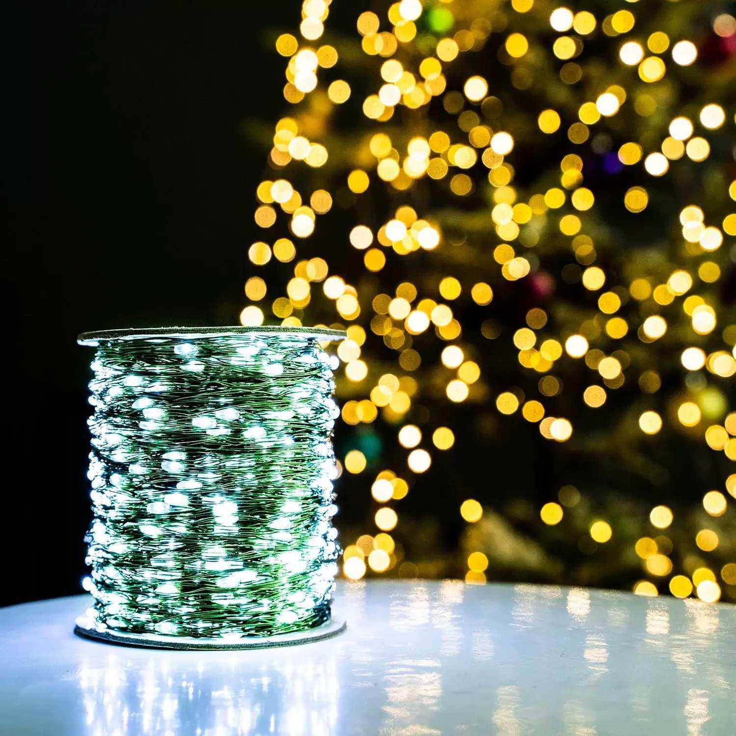 led墨绿线铜线灯10M圣诞遥控树灯串花环绿植庭院装饰灯圣诞灯彩灯,淘宝优惠券,粉丝福利购,淘宝优惠卷