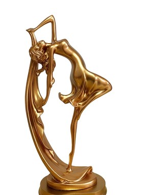 古铜色人物d摆件客厅电视柜酒柜装饰品摆设工艺品复古艺术品新中