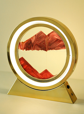 创意沙漏流沙画摆件客厅氛围感带灯女F孩子生日礼物闺蜜酒柜装饰