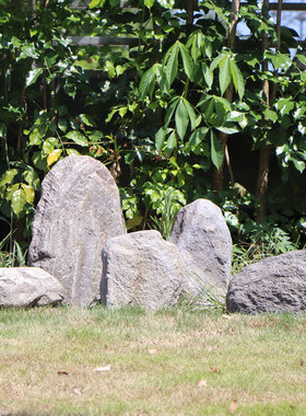 仿真石头摆件玻璃钢假石桌椅雕塑A户外别墅草坪小区假山井盖石装