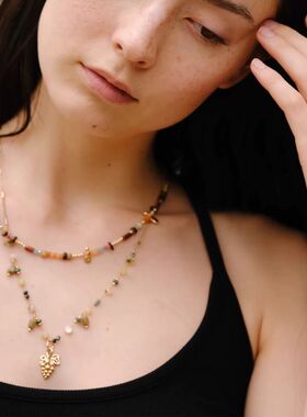 葡萄园项链女仲夏夜浪漫水果吊坠