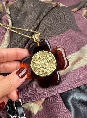 新款四叶草复古项链气质高级感