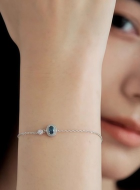 蓝调手链气质小众清冷感