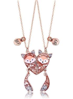 闺蜜信物 姐妹 一对超仙闺蜜手链二人磁吸友谊手链三人信物爱心链