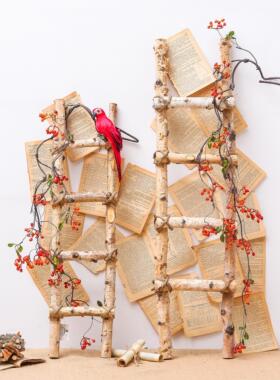 木梯摆饰摆件幼儿园森系植物角户外装饰园区景观别墅庭院花园布置