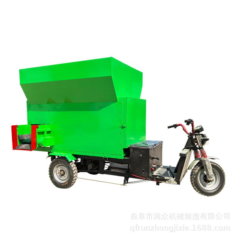 养殖户电动饲料投料车畜牧场运输草料撒草车双边螺旋搅龙撒料车 - 图3