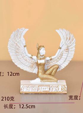 埃及众神伊西斯女神书房柜装饰品埃及之眼摆件开业礼物大地守护神