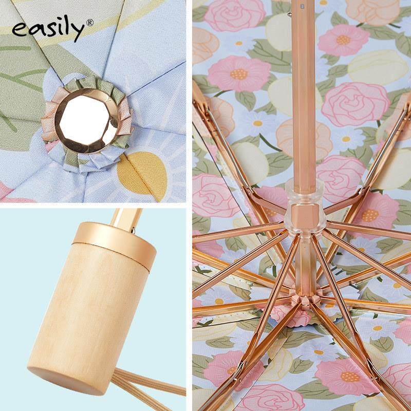 easily黑胶+黑胶双层太阳伞女防晒雨伞防紫外线遮阳伞晴雨两用伞,淘宝优惠券,粉丝福利购,淘宝优惠卷