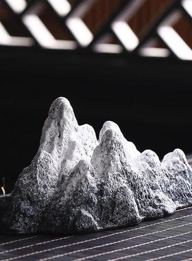 创意陶瓷小假山微景观造景鱼缸流水配件枯山水沙盘盆景装饰品摆件