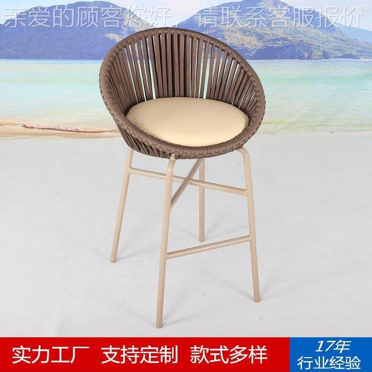厂家外藤椅 室外餐厅咖店高CF3166C脚绳编背靠户外啡吧椅户 休闲,淘宝优惠券,粉丝福利购,淘宝优惠卷