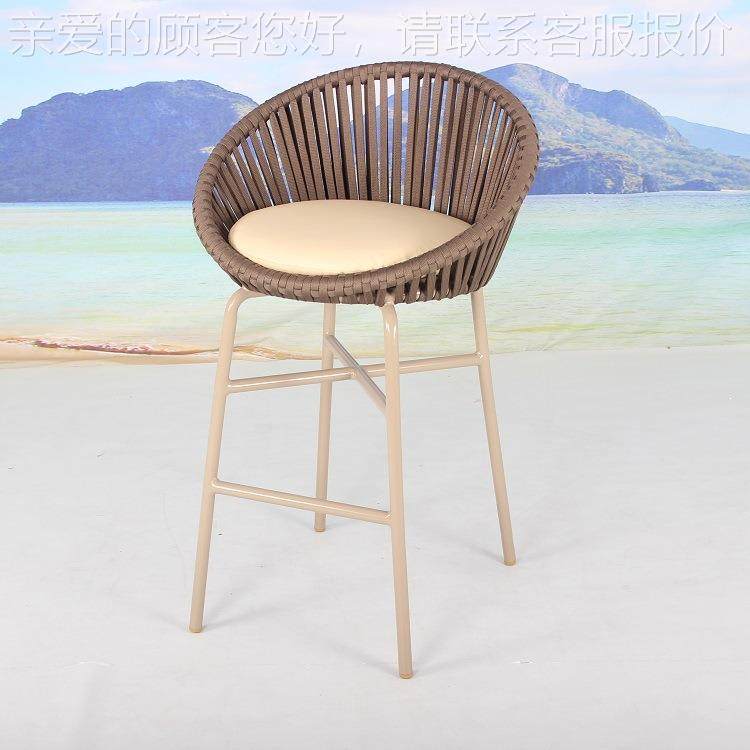 厂家外藤椅 室外餐厅咖店高CF3166C脚绳编背靠户外啡吧椅户 休闲,淘宝优惠券,粉丝福利购,淘宝优惠卷