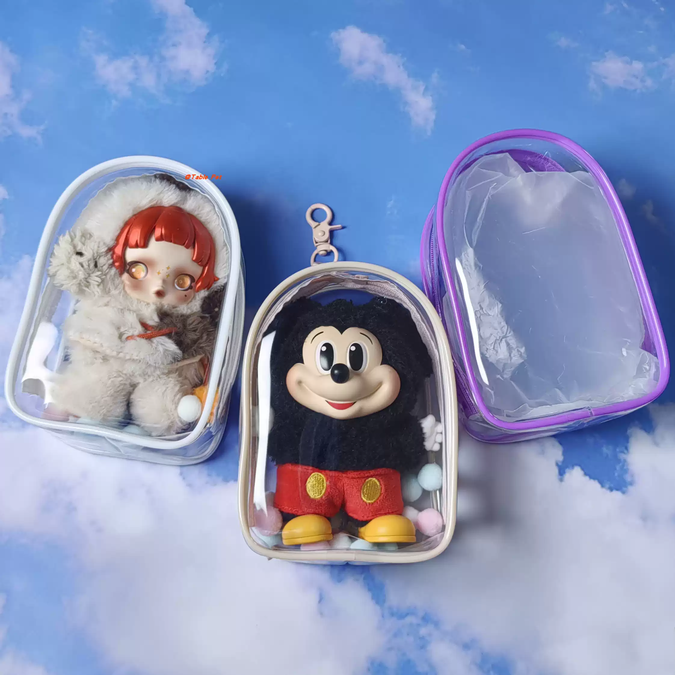 爆款棉花娃娃透明展示外出包labubu防尘收纳大中小号子弹包遛娃包,淘宝优惠券,粉丝福利购,淘宝优惠卷