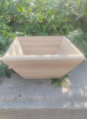 原色实木榫卯米斗 升子 摆件 米升 瓜果盘 开业 招财 日进斗金