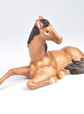 Cershar 出口 马 陶瓷工艺品摆件圣诞节儿童房装饰摆件 圣诞礼物
