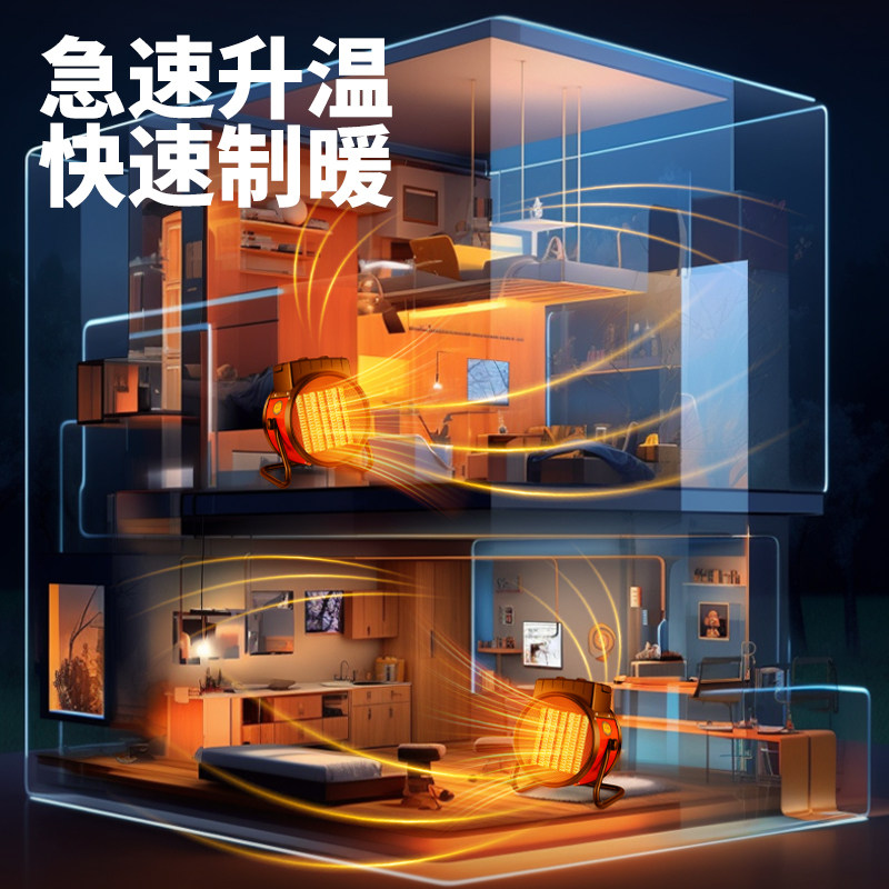 扬子暖风机电热风炮取暖器家用电暖风室内速热电暖器小钢炮热风机