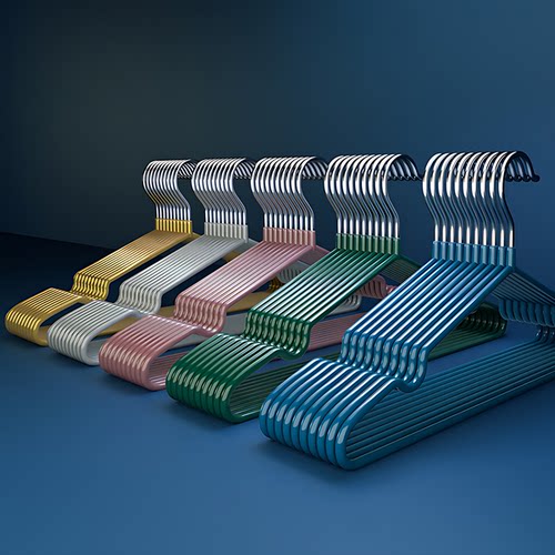 衣架家用衣柜挂衣防滑无痕挂钩晾衣架宿舍用学生晒衣撑凉衣服架子 - 图0